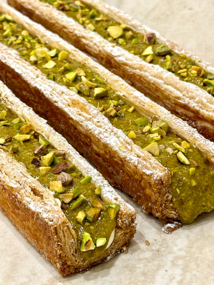 Palmier feuilleté pistache fleur d’oranger